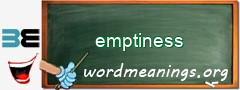 WordMeaning blackboard for emptiness